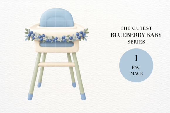 Blueberry Berry 1st Birthday High Chair: A Sweet Design Asset