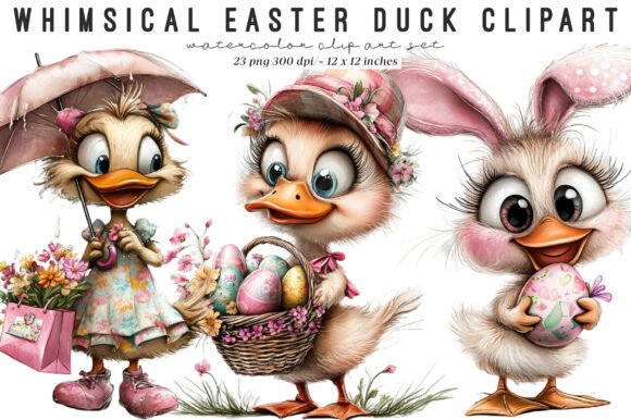 Bring Spring to Life: The Easter Duck Clipart Bundle