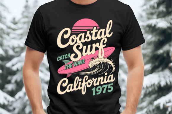 Coastal Surf California 90s Summer PNG: Your Shortcut to Trendy, Ready-to-Print Designs