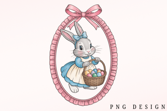 Retro Easter Bunny PNG Clipart: Vintage Charm for Modern Projects