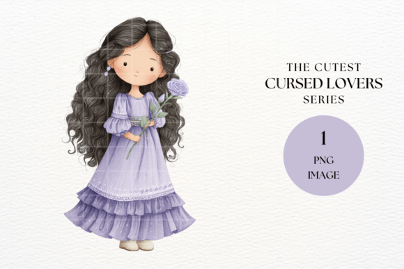 Romantic Lavender Girl Clipart: Elevate Your Creative Projects