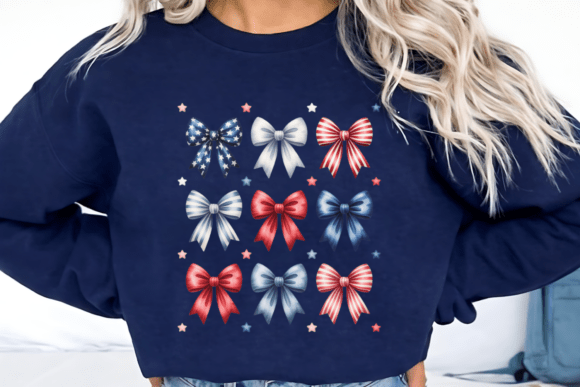 Styling Your Summer with Patriotic Bows PNG Clipart