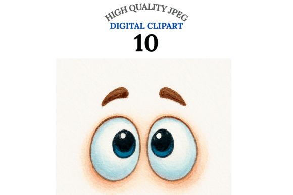 Unleash Personality with the Cartoon Eyes Clipart Set