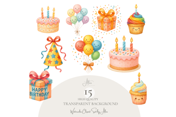 Unlock Creative Flexibility with This Birthday Clipart Set