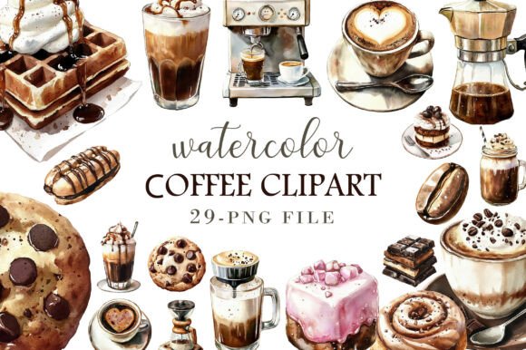 Watercolor Coffee Clipart: A Warm Brew for Your Creative Projects